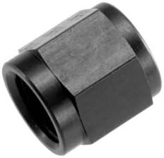 -06 AN aluminum tube nut, black- 2pcs/pkg