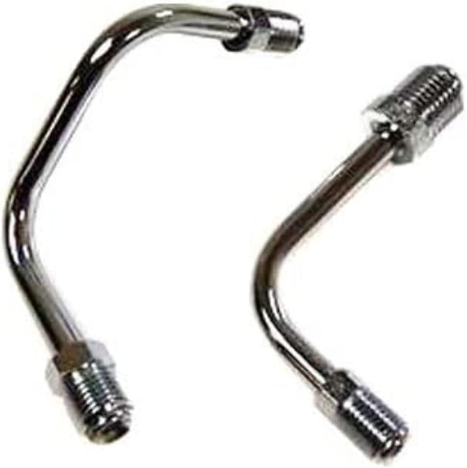 Racing Power R4506C Left Mount Brake Line Set (Chrome 1/2" To 3/8" & 7/16" To 3/8" Fitting)
