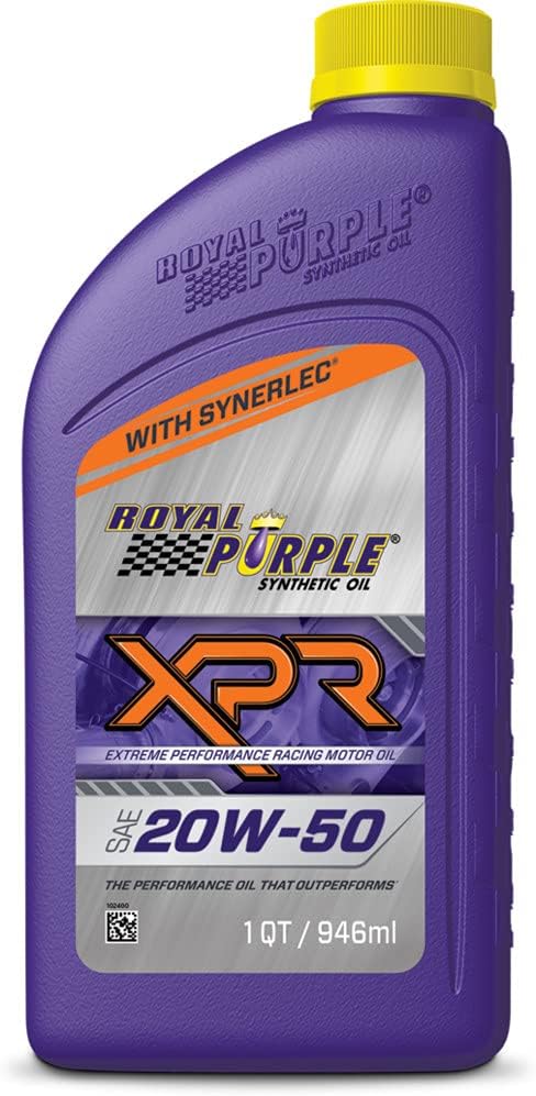 Royal Purple 01051 XPR 20W-50 Ultra-light Extreme Performance Synthetic Racing Motor Oil - 1 qt.