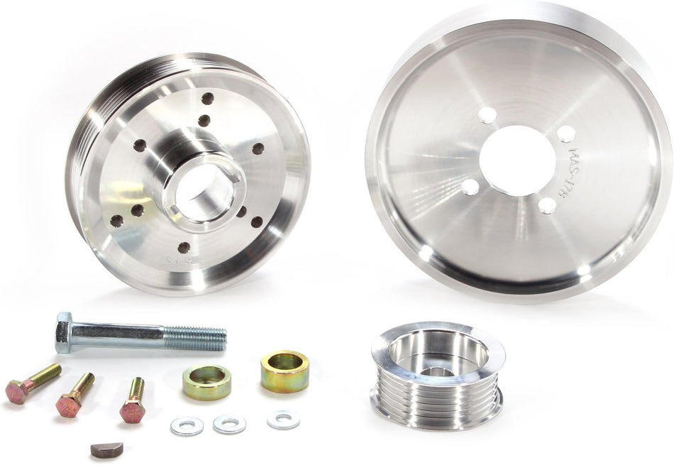 BBK 1559 Underdrive Pulley Kit for Ford Mustang 4.6/ GT - 3 Piece Lightweight CNC Machined Aluminum Kit