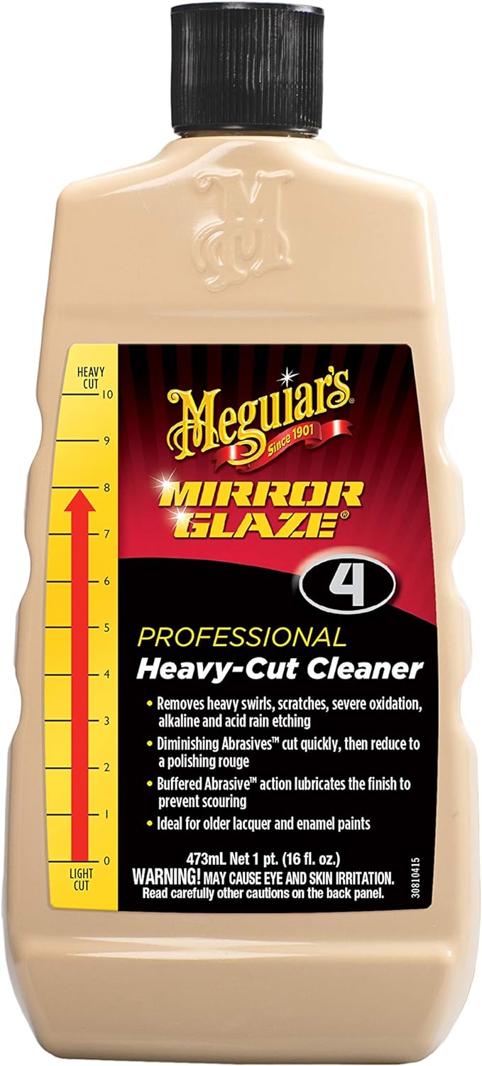 Meguiar'S M0416 Mirror Glaze Heavy-Cut Cleaner, 16 Fluid Ounces