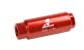 Aeromotive 12303 In-Line Fuel Filter (40-m Fabric Element, 3/8" NPT Port, Bright-Dip Red, SS Series, 1-1/4" OD)