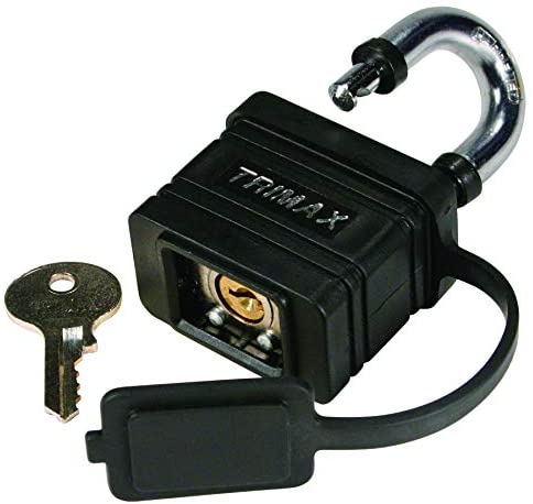 Trimax TPW1125 Weather Proof Laminated Solid Steel Body - Dual Locking 1-1/8" x 5/16" Shackle