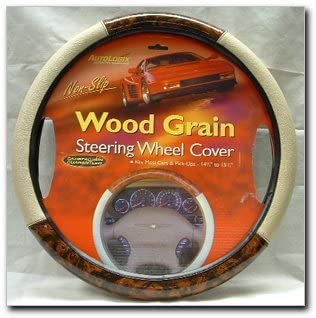 Allison 54-6465 Wood Grain Steering Wheel Cover, Tan