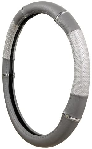 Allison 95-0127 Gray with Silver Grip Steering Wheel Cover