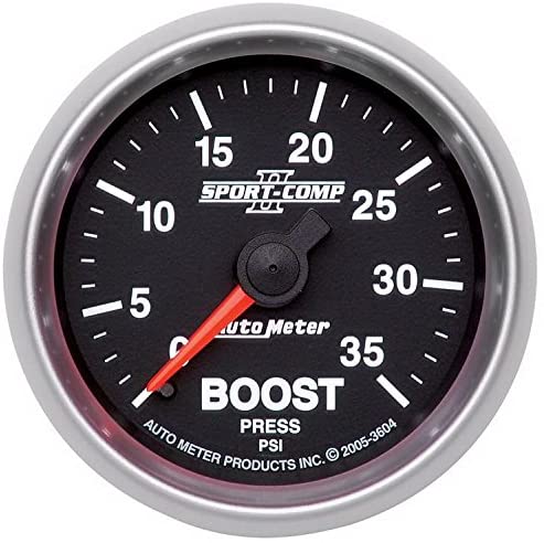 Auto Meter 3604 Sport-Comp II Mechanical Boost Gauge, 2.3125 in.