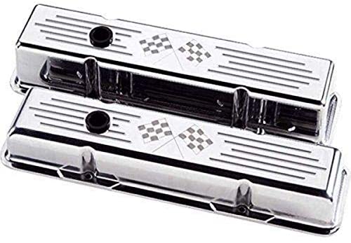 Valve Covers Small Block Chevy Cross Flags Tall