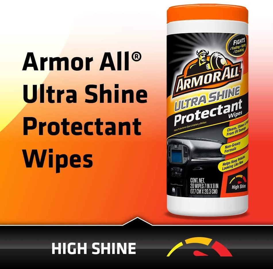 Armor All 10945 Ultra Shine Wipe - 20 Sheets