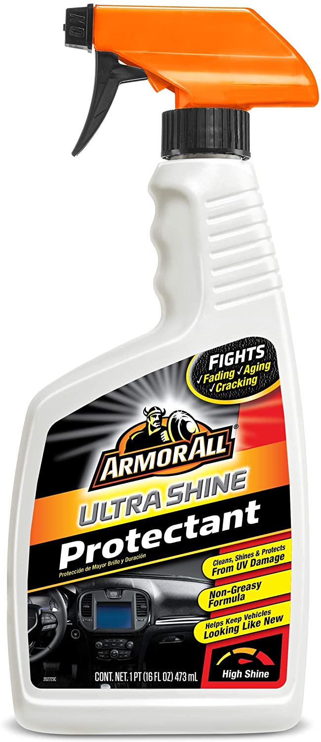 Armor All Ultra Shine Protectant Spray, Car Interior Cleaner with UV Protection to Fight Cracking & Fading, High Shine, 16 Fl Oz, 1751B