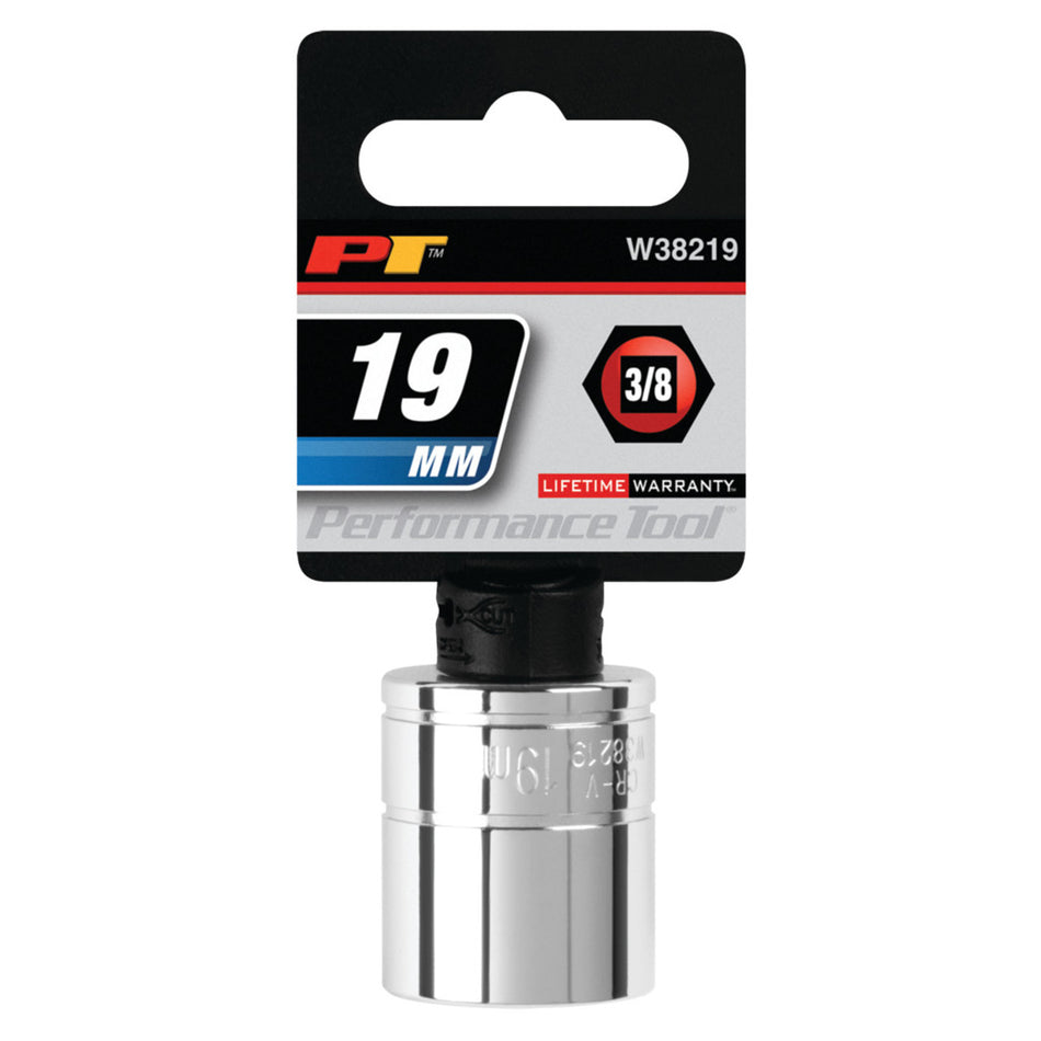 Performance Tool W38219 3/8" Dr. 19mm 6pt Socket