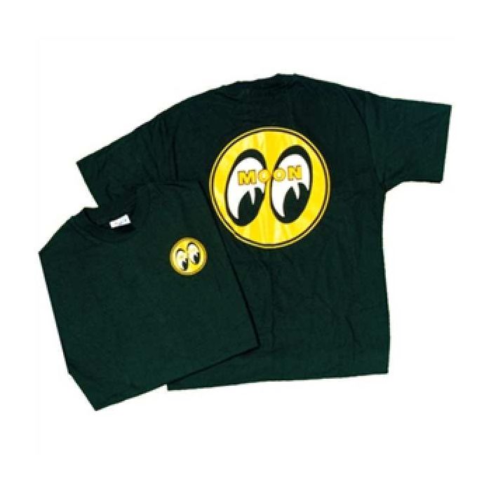 Mooneyes Yellow Moon Logo T-shirt, Black XLG (TM066BKX)