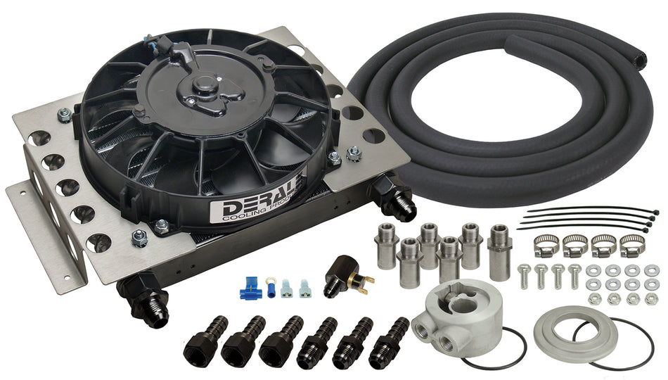 Derale 15450 Standard Engine Spin On Adapter with 1/2" NPT Ports, 18x1.5mm Engine Thread