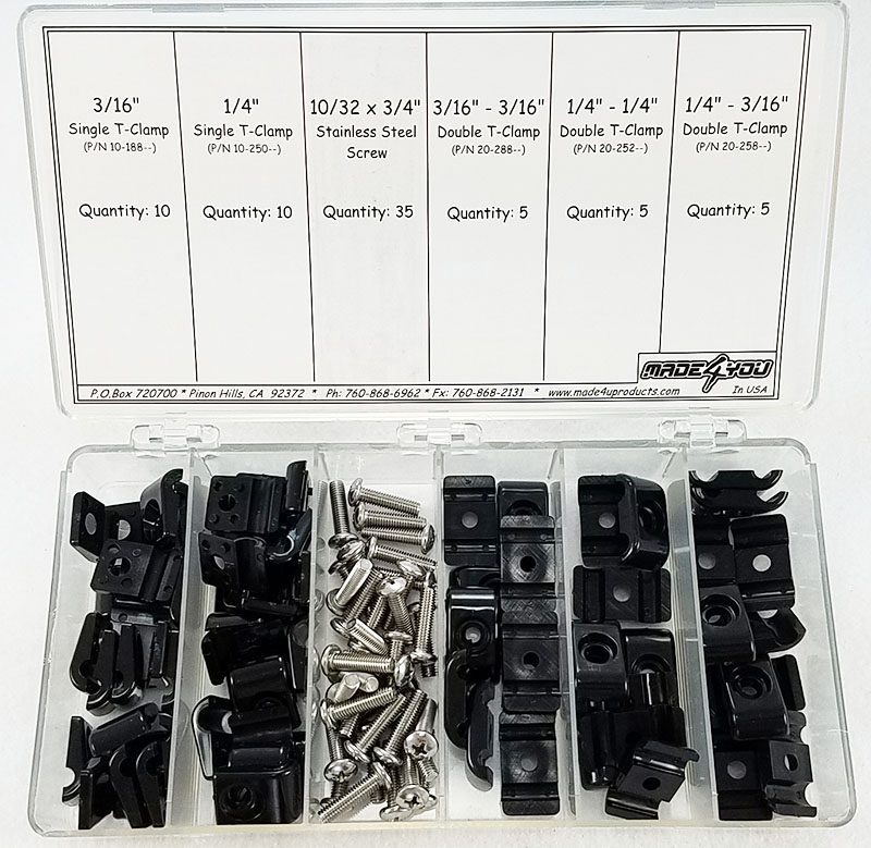 Made4You 30-890-11 Brake Line Clamp Kit, Black