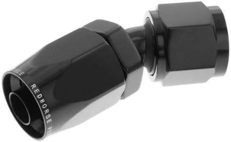 -16 AN 30 degree non-swivel aluminum hose end - black
