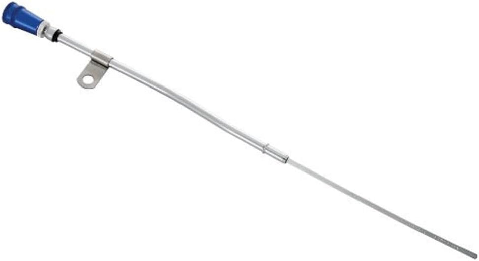 Proform 302-400 Engine Dipstick with Chrome Steel Tube, Aluminum Anodized Blue Knurled Handle and Ford Logo for Ford 289-351 Windsor