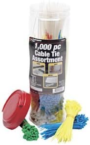 Wilmar W2925 1,000pc Cable Tie Assortment