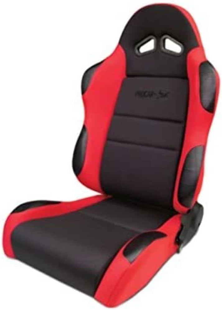 ProCar by Scat 80-1606-64L Black Velour Inside, Red Velour Wings Bolsters Racing Sportsman Recliner Left Seat