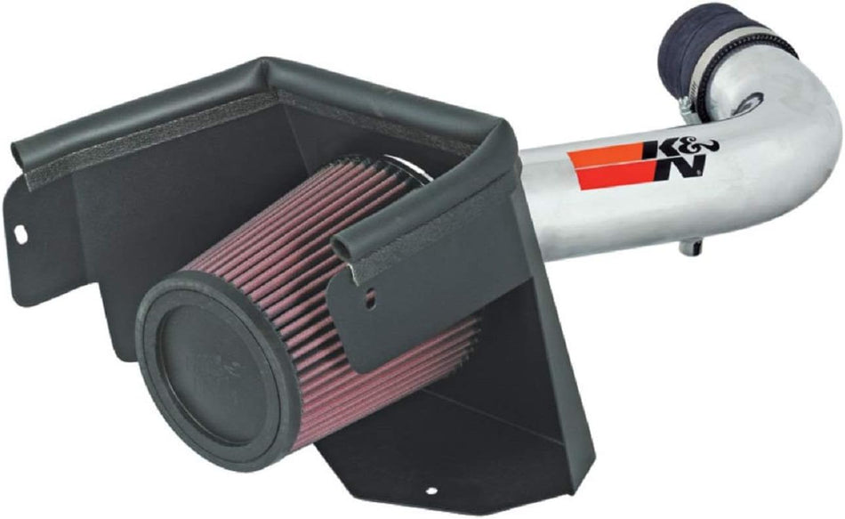 K&N Cold Air Intake Kit: High Performance, Guaranteed to Increase Horsepower: 2007-2011 Jeep Wrangler, 3.8L V6, 77-1553KP, Polish