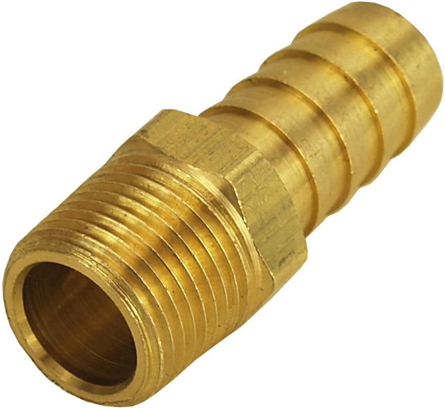 Derale 98102 3/8" NPT Male x 1/2" Straight Hose Barb Fitting