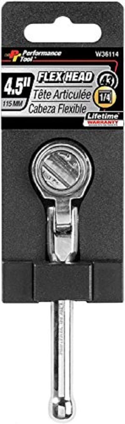 Performance Tool W36114 1/4 Drive Stubby Flex Ratchet