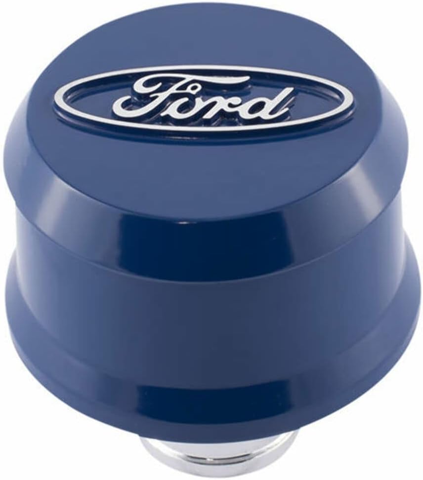Preform Ford Slant-Edge Breather Raised Oval Ford Blue