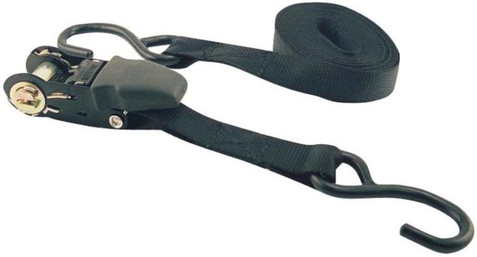 Erickson 51300 Black 1" x 15' Motorcycle or ATV Ratcheting Tie-Down Strap