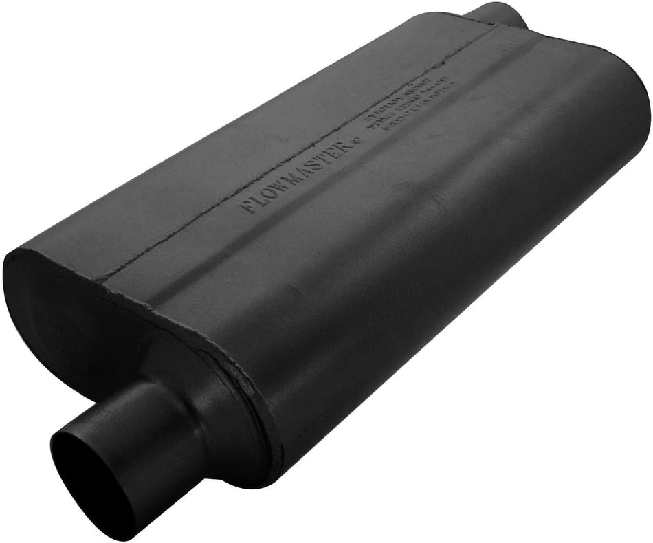 Flowmaster 942553 50 Delta Flow Muffler - 2.50 Offset IN / 2.50 Offset OUT - Moderate Sound