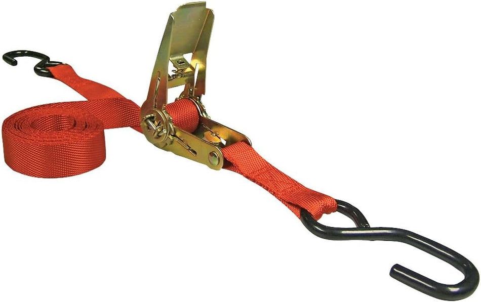 Erickson 01418 Red 1" x 10' Ratcheting Tie-Down Strap, (Pack of 4)