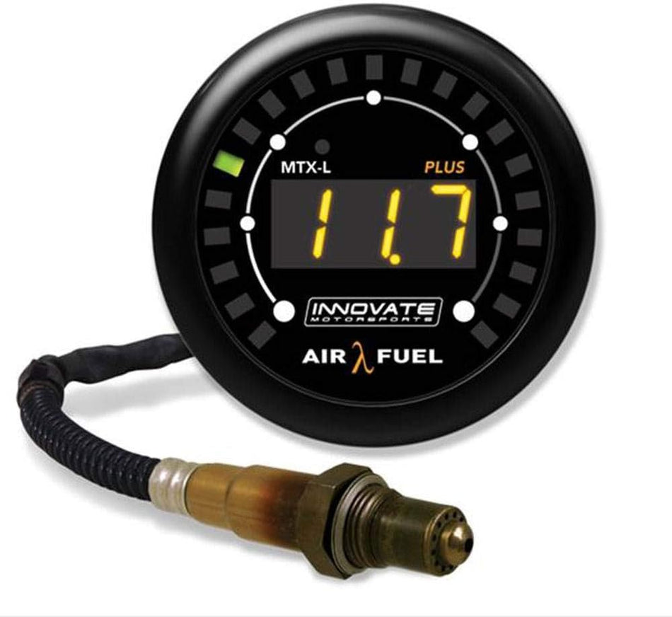 Innovate Motorsports 3918 MTX Series MTX-L Plus Wideband Gauge, Black / White, 52mm