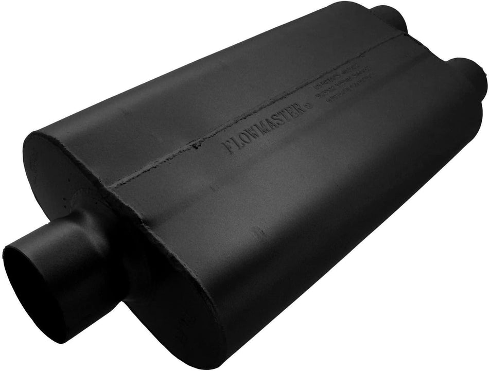 Flowmaster 9430502 50 Delta Flow Muffler - 3.00 Center IN / 2.50 Dual OUT - Moderate Sound