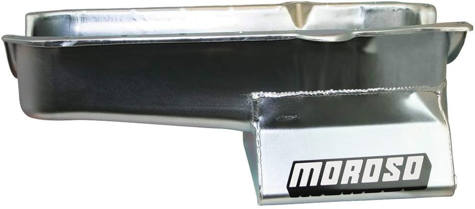 Moroso 20205 8.25" Oil Pan for Chevy Small-Block Engines with Passenger-Side Dipstick