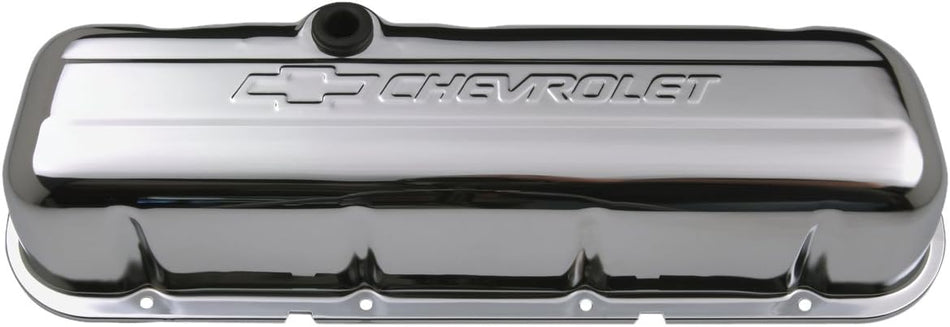 Proform 141-115 BBC Chrome Bowtie Valve Cover - Tall with Baffle