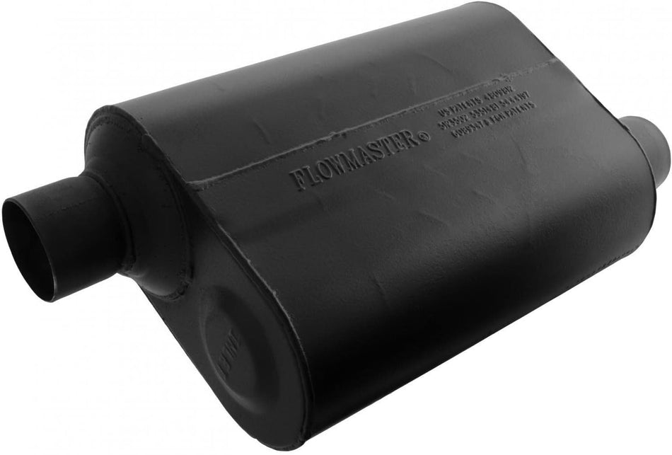 Flowmaster 952548 Super 40 Muffler - 2.50 Offset IN / 2.50 Offset OUT - Aggressive Sound