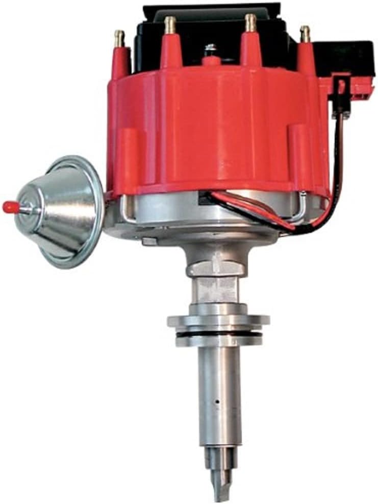 Proform 67040 Vacuum Advance HEI Distributor with Steel Gear and Red Cap for Mopar 273-360