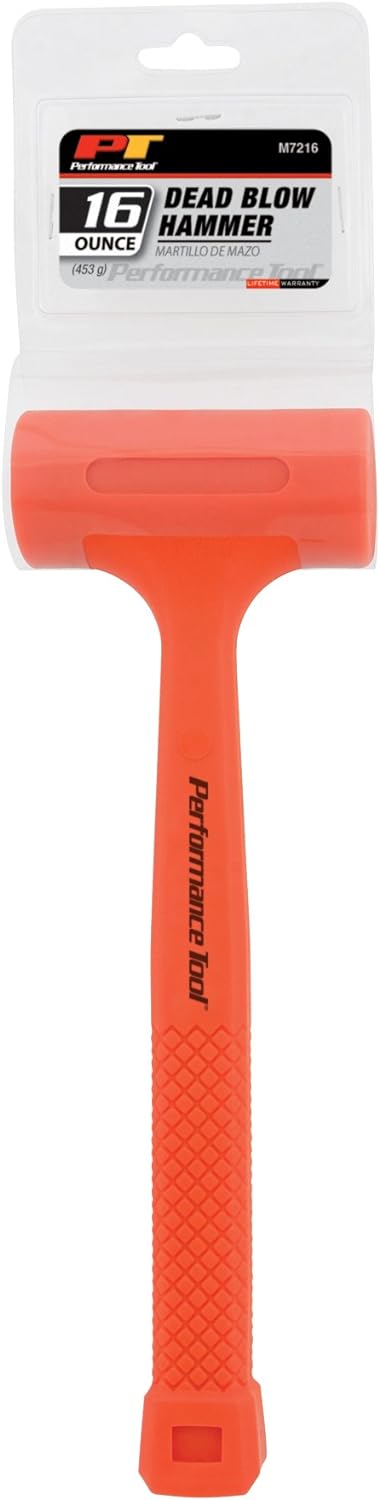 Performance Tool M7216 16-Ounce High-Visual Dead Blow Hammer - 16oz