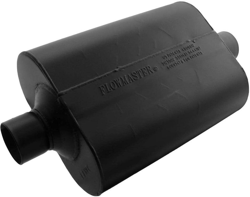 Flowmaster 952545 Super 40 Muffler - 2.50 Center IN / 2.50 Center OUT - Aggressive Sound