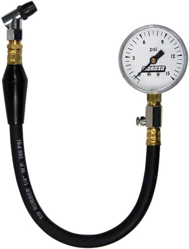 Moroso 89550 Tire Pressure Gauge, Dial Type, 0-15 psi