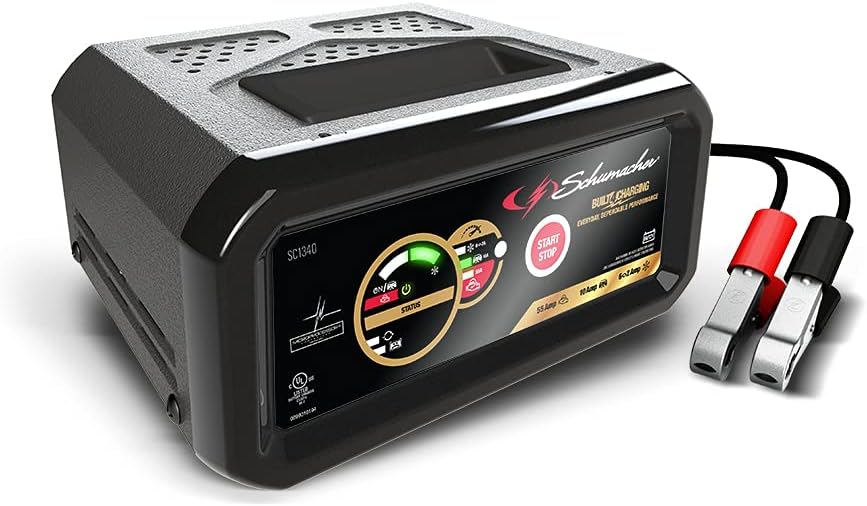 Schumacher SC1340 6/12V Fully Automatic Battery Charger and 10/55A Engine Starter