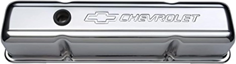 Proform 141-103 SBC Chrome Bowtie Valve Cover - Tall with Baffle