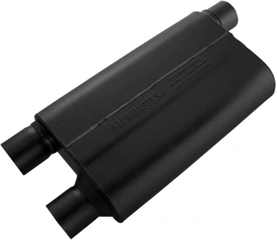 Flowmaster 42583 80 Series Muffler - 2.50 Offset IN / 2.50 Dual OUT - Aggressive Sound,Black