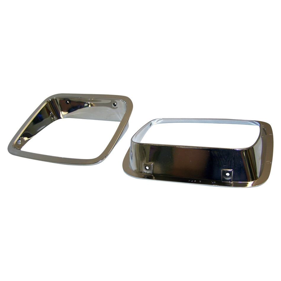 Crown Automotive Jeep Replacement 56003104K Crown Automotive - Plastic Chrome Headlight Bezel Kit
