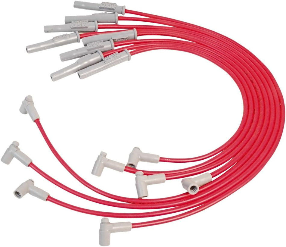 MSD 35399 Red 8.5mm Super Conductor Spark Plug Wire Set