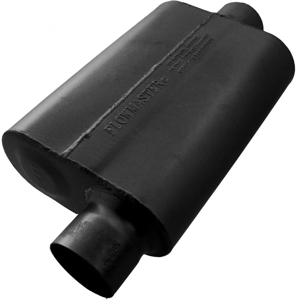 Flowmaster 943041 40 Delta Flow Muffler - 3.00 Offset IN / 3.00 Center OUT - Aggressive Sound