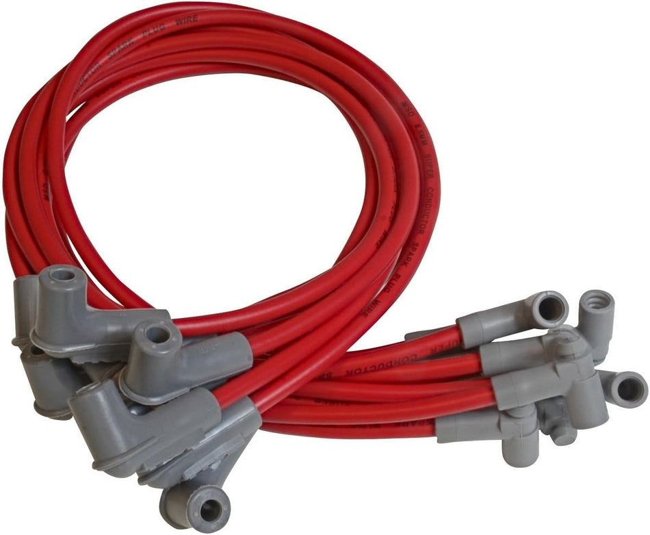 MSD 35599 Red 8.5mm Super Conductor Spark Red Plug Wire Set 8.5 Millimeter