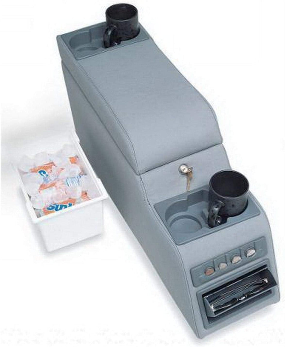 Rampage Products 31511 Locking Center Console for 1976-1995 Jeep CJ & Wrangler YJ, Denim Grey