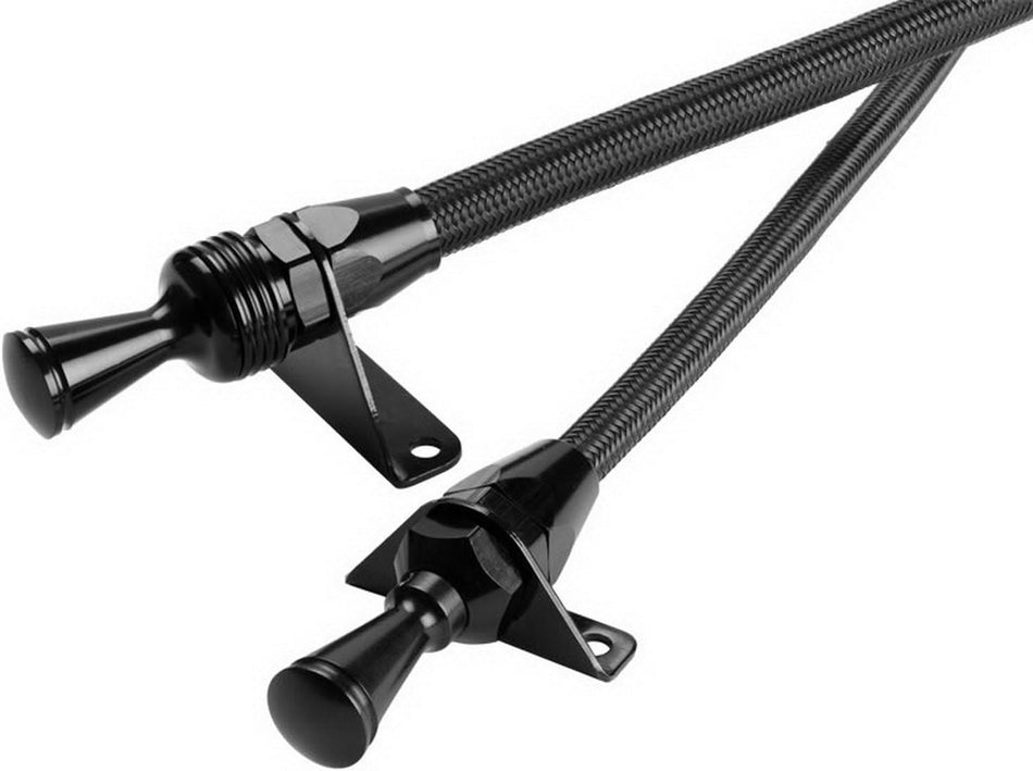 Lokar X1220097 Black Stainless Steel Housing Dipstick with Lock and Black Fittings for Ford Early 289-302 Engine