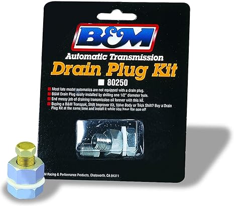 B&M 80250 Automatic Transmission Universal Drain Plug Kit
