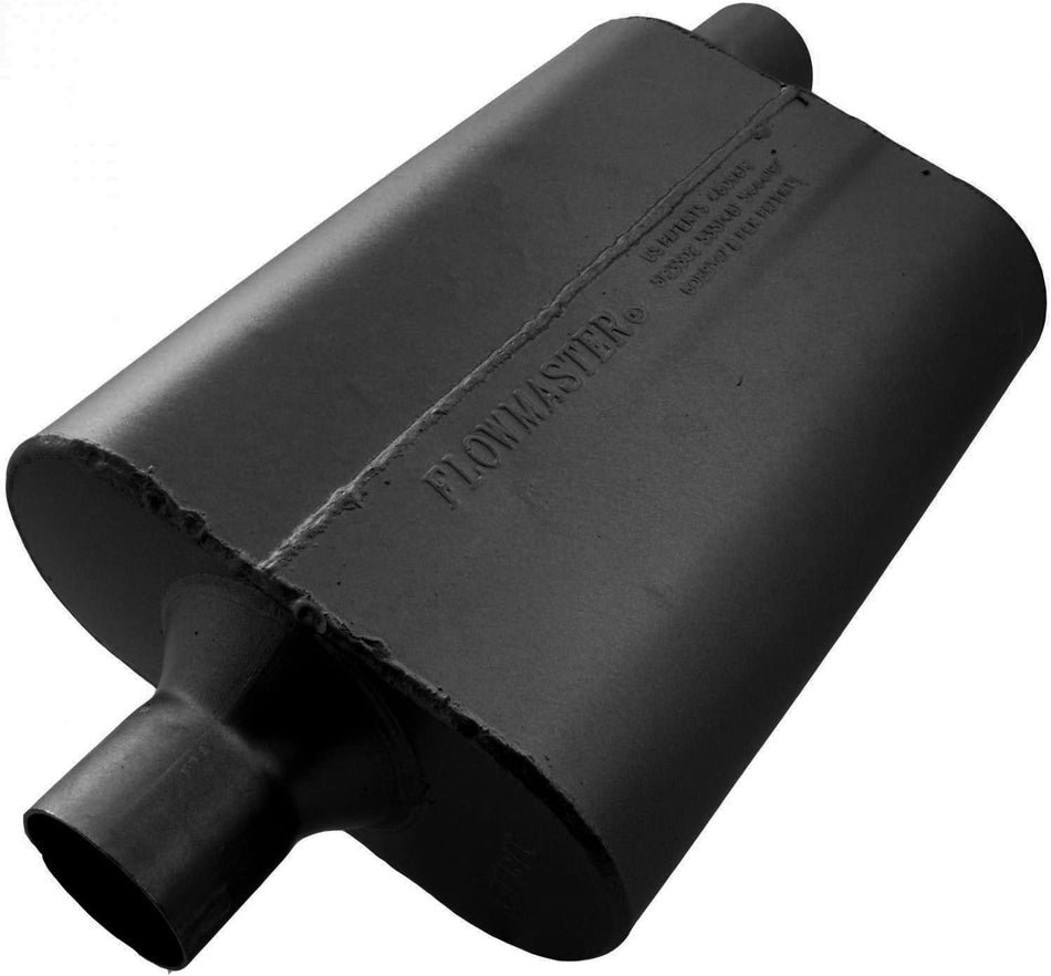 Flowmaster 942442 40 Delta Flow Muffler - 2.25 Center IN / 2.25 Offset OUT - Aggressive Sound