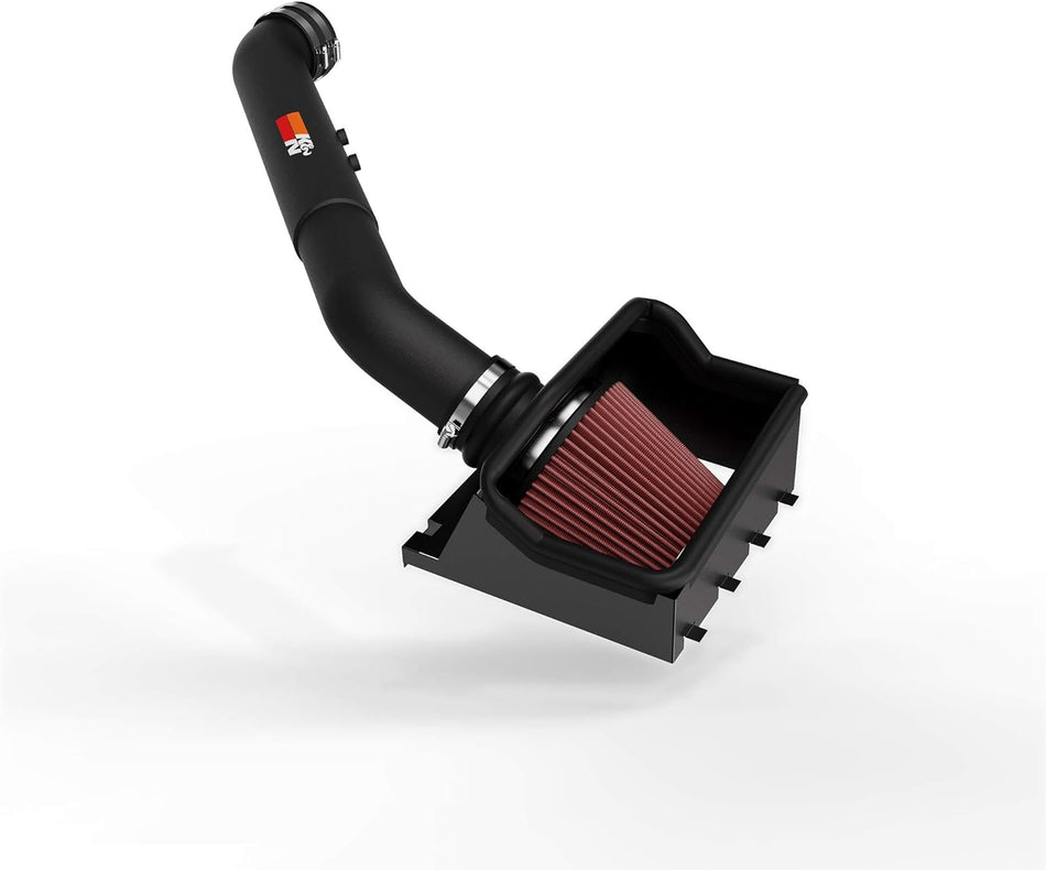 K&N Cold Air Intake Kit: High Performance, Guaranteed to Increase Horsepower: 2011-2016 Ford SuperDuty (F250, F350) 6.2L V8, 77-2582KTK