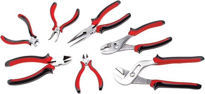 Performance Tool W30759 7 Piece Plier Set with Cushion Grip